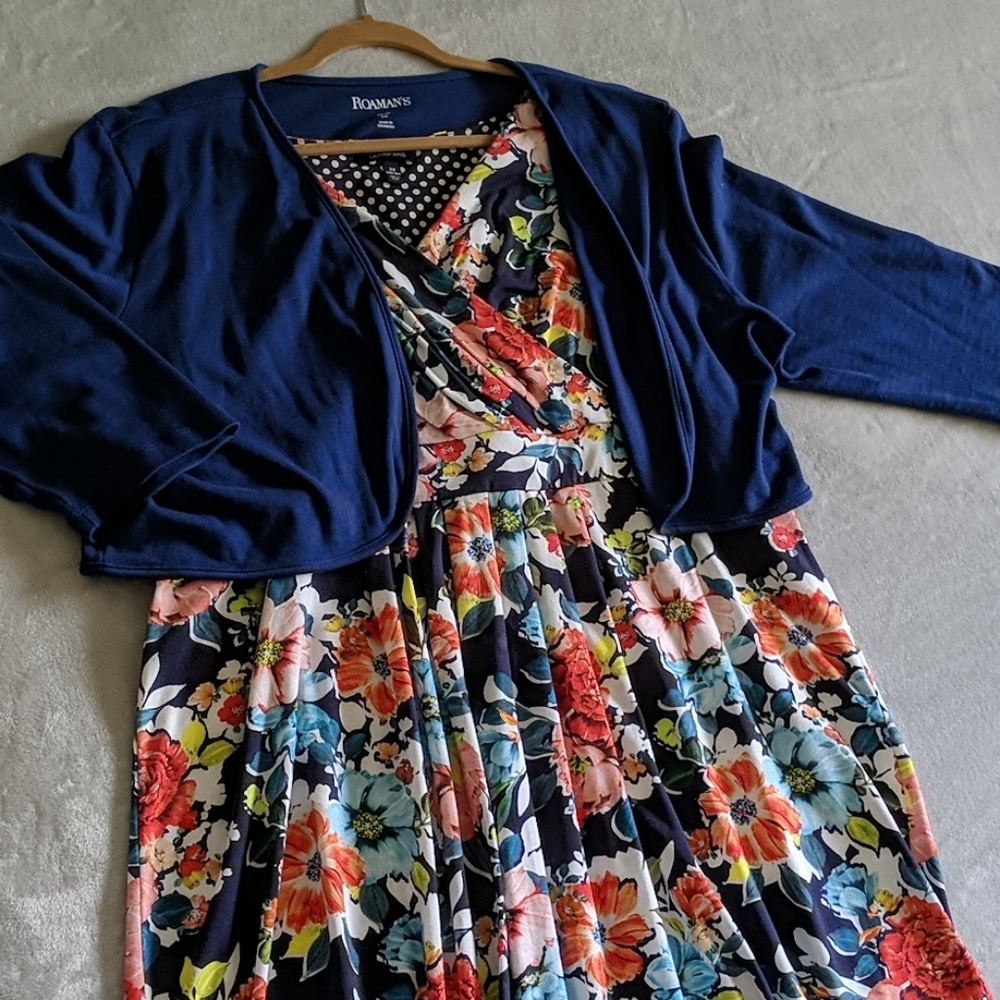 Fit & Flare Dress with 1 Coordinating Shrug